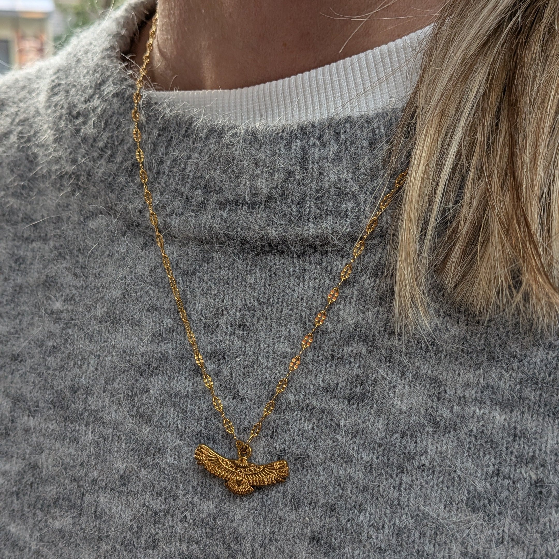 Collier Maille ovale fantaisie Anna doré