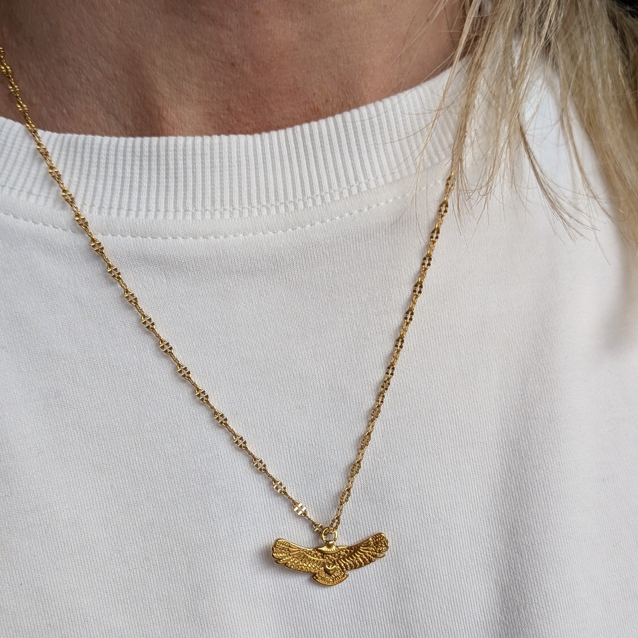 Collier Maille ovale fantaisie Anna doré