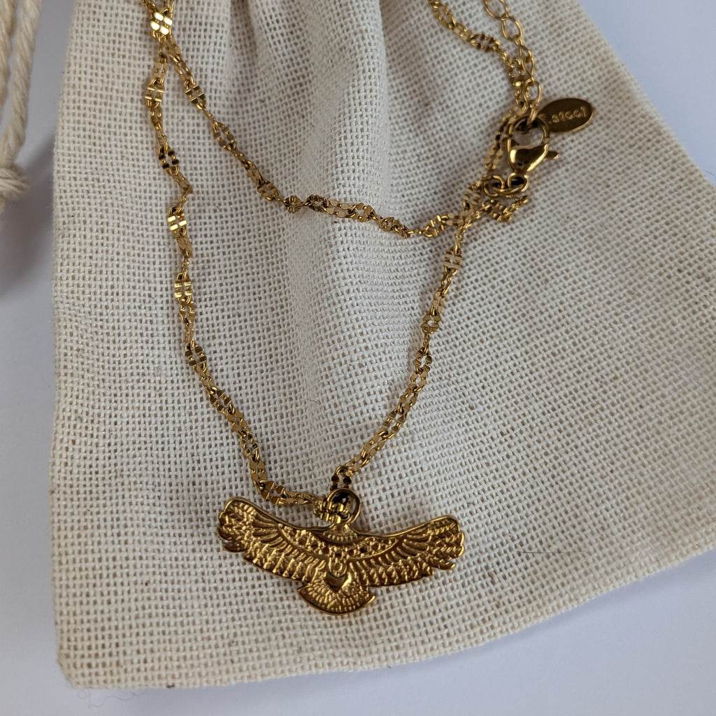 Collier Maille ovale fantaisie Anna doré