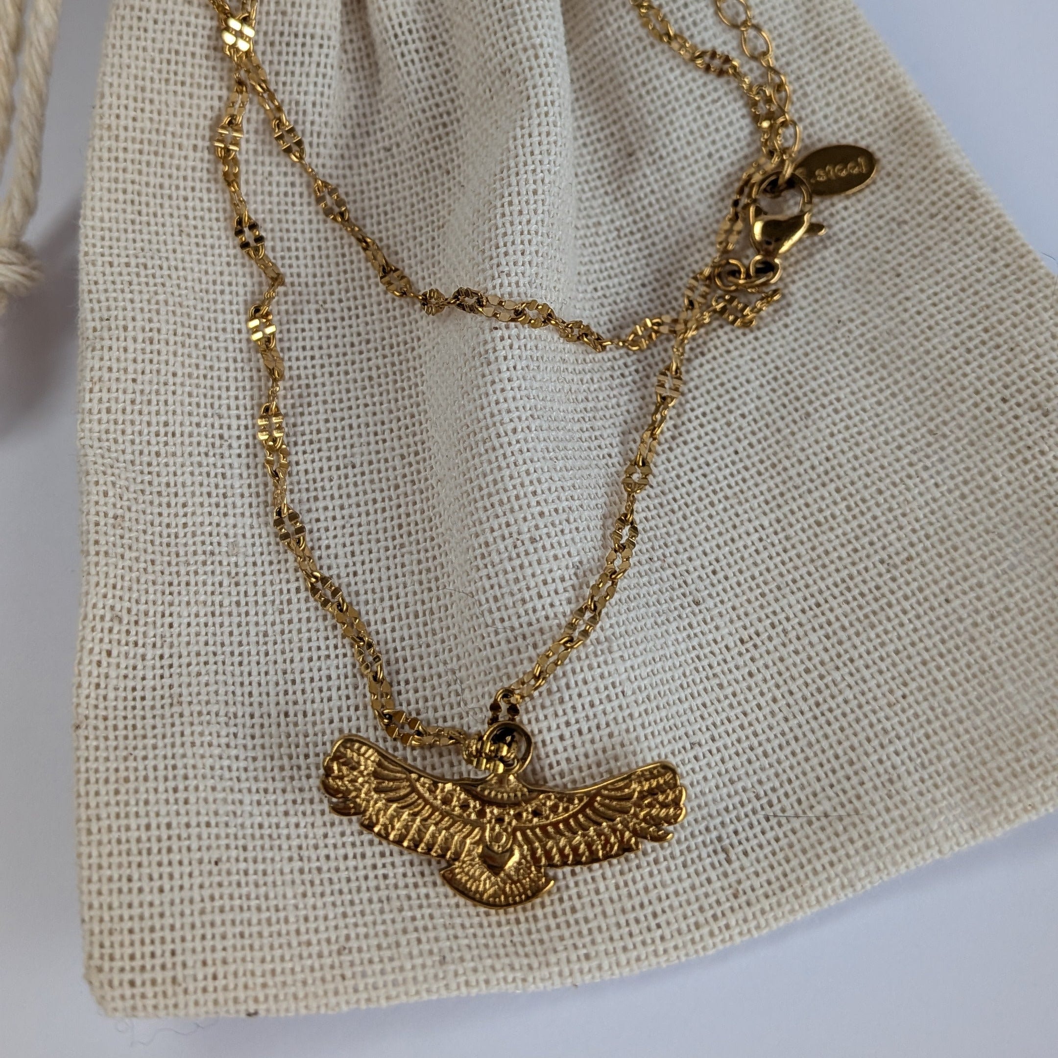 Collier Maille ovale fantaisie Anna doré