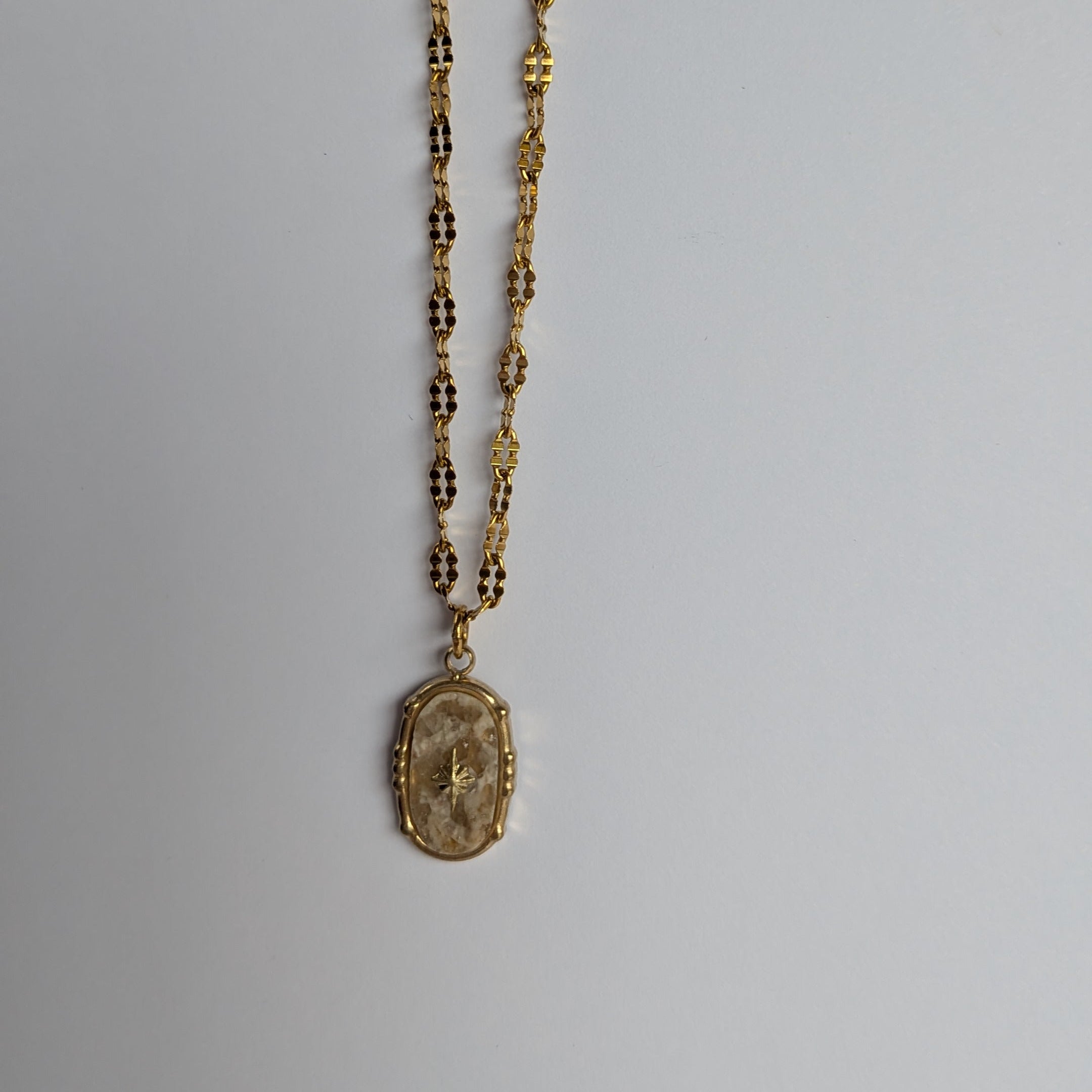 Collier Maille Ovale Fantaisie Antoinette beige