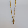 Collier Maille Croix martelée
