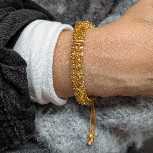 Drakk jaune transparent et doré