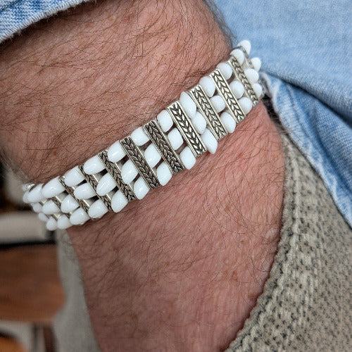 Bracelet homme Drakk ar blanc