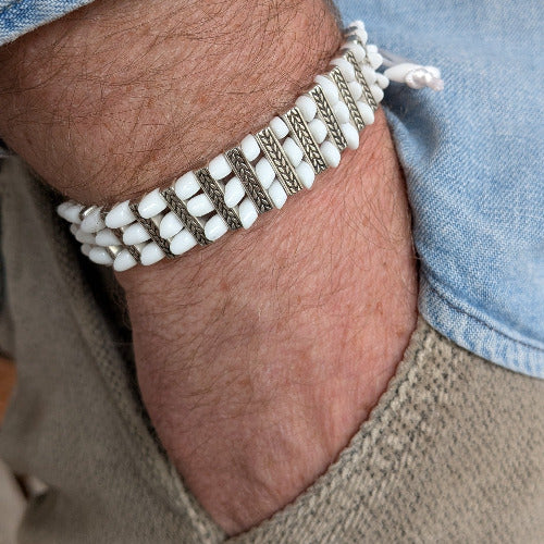 Bracelet homme Drakk ar blanc