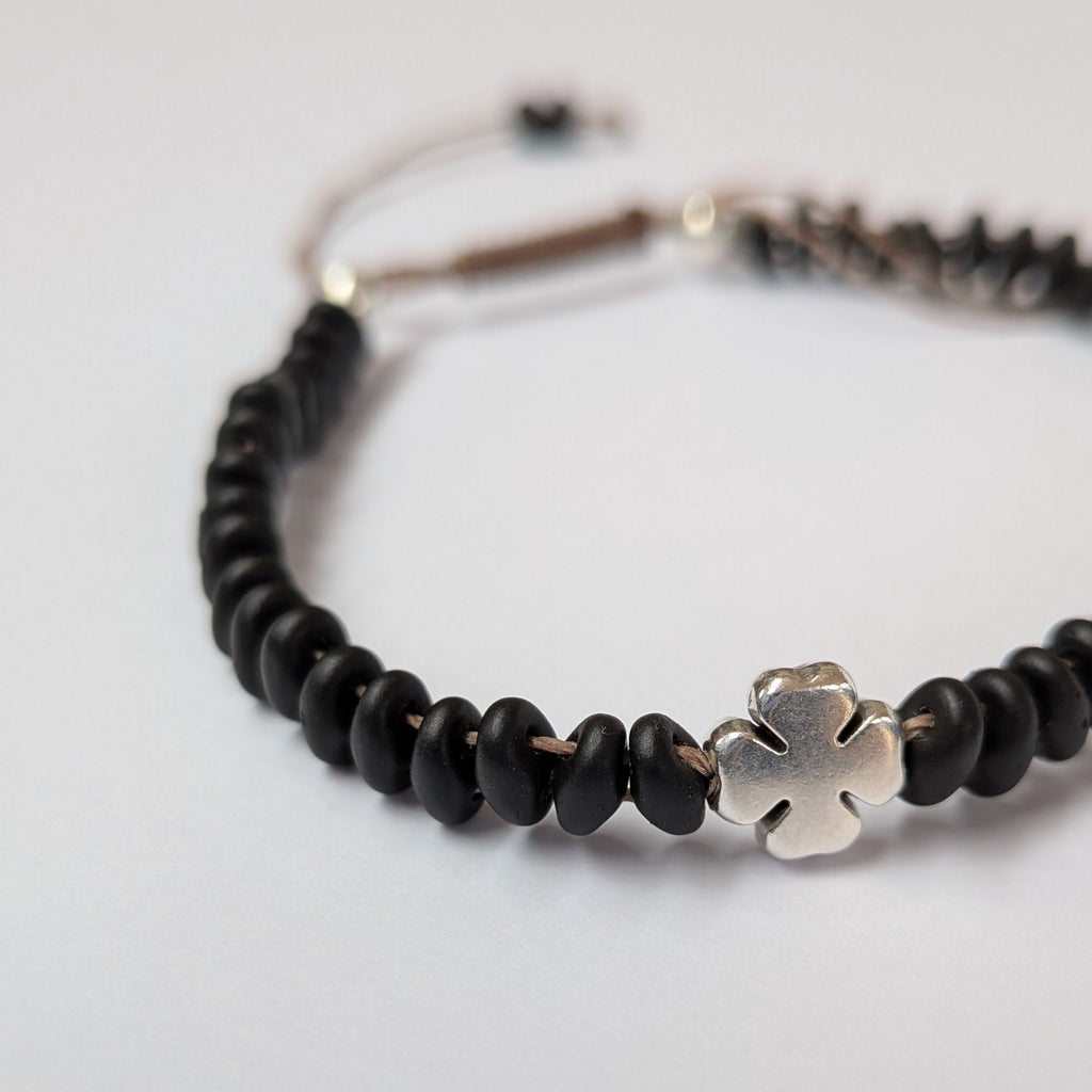 Bracelet Homme Gun Trèfle Noir