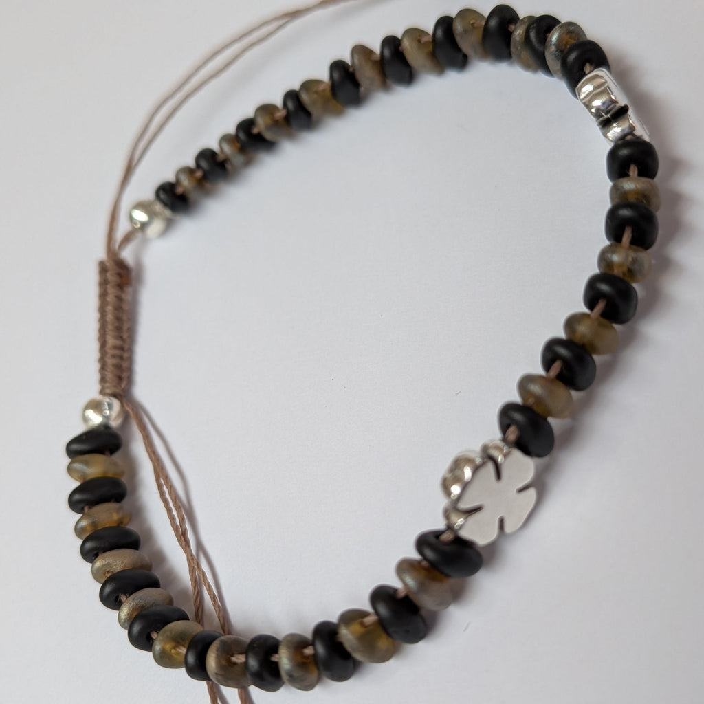 Bracelet Homme Gun Noir et pierre