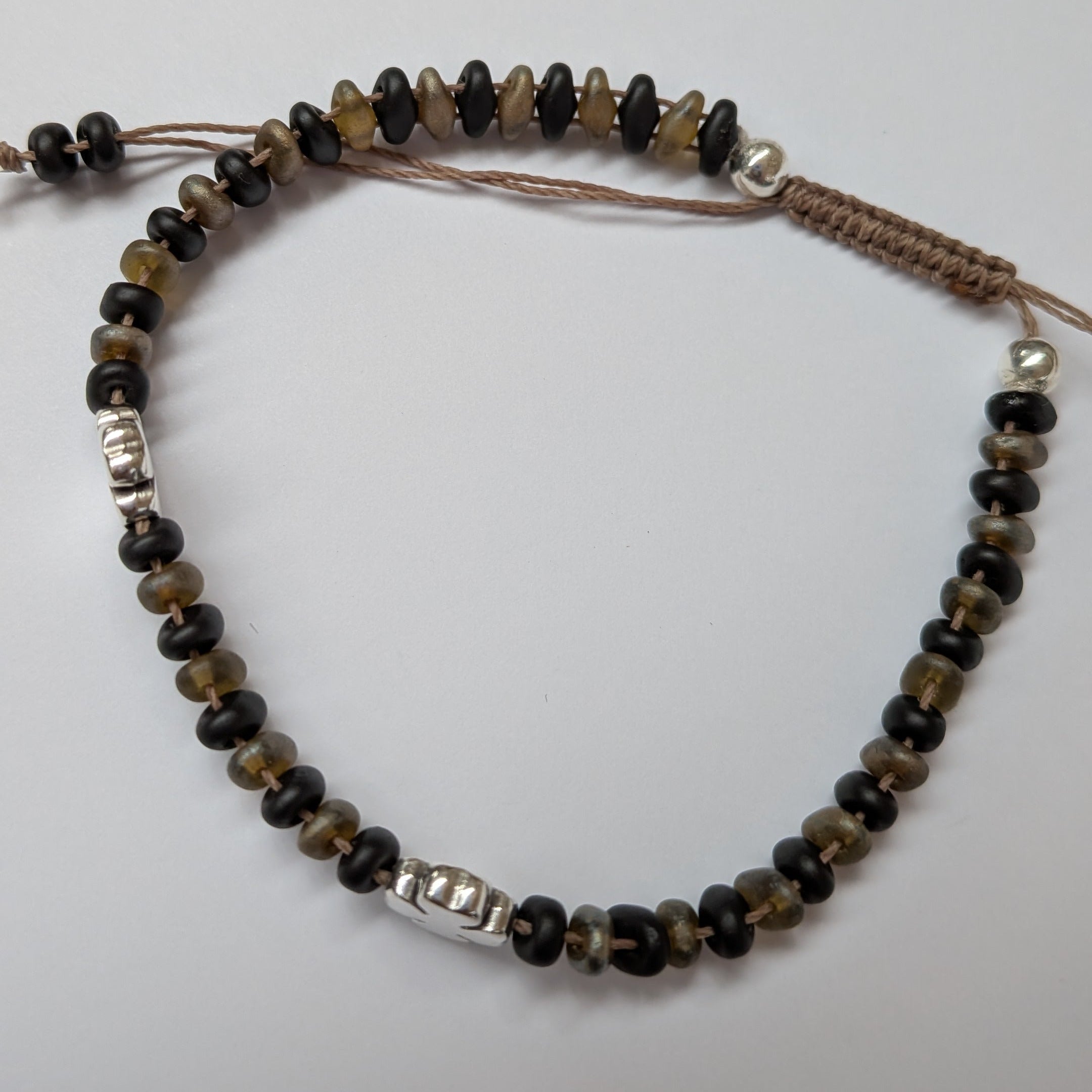 Bracelet Homme Gun Noir et pierre