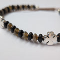 Bracelet Homme Gun Noir et pierre