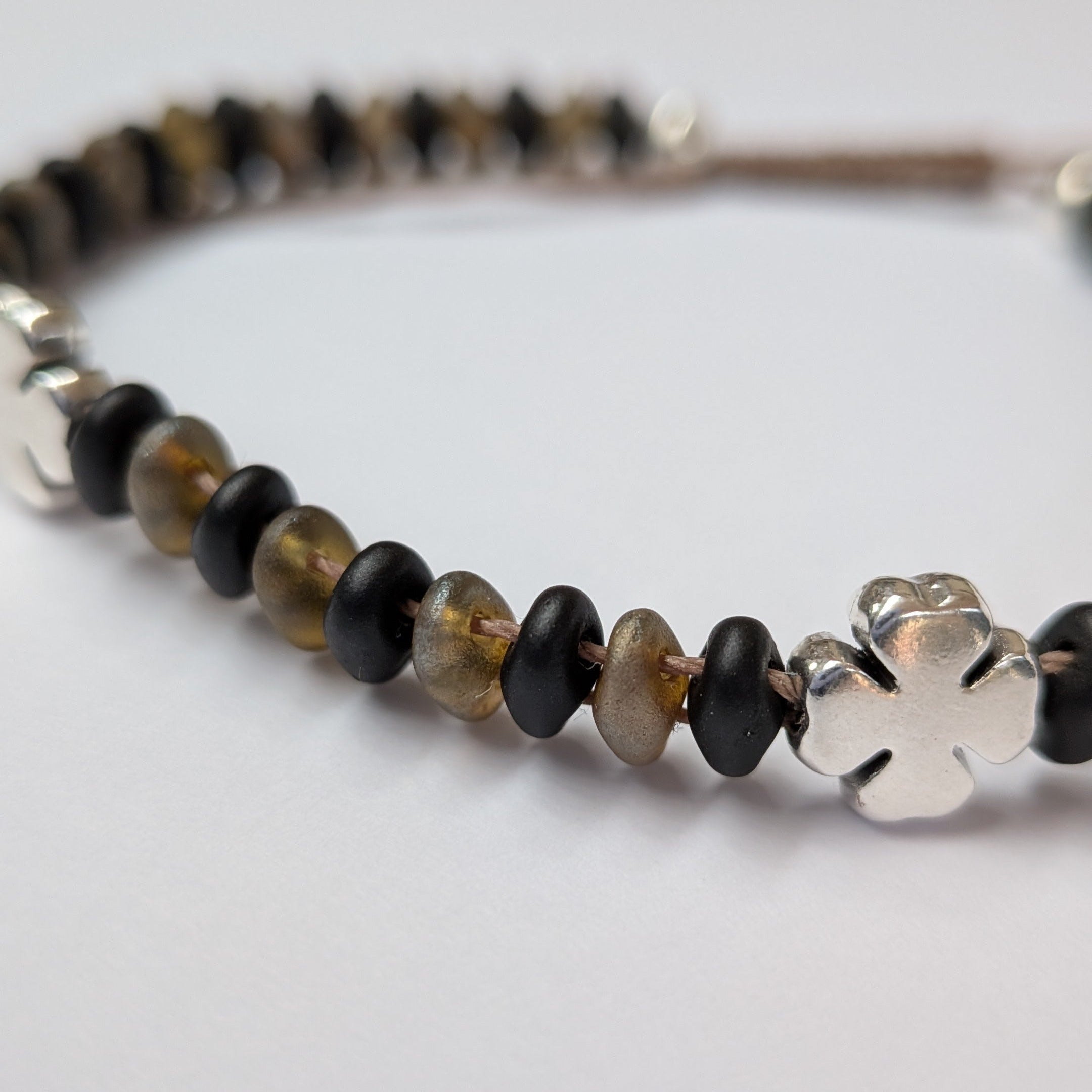 Bracelet Homme Gun Noir et pierre