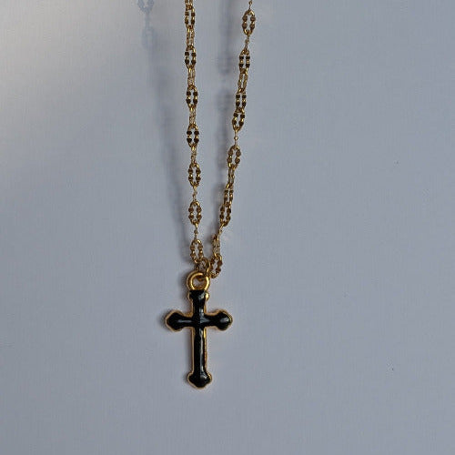 Collier Maille Ovale Fantaisie Lily bordeaux