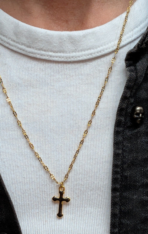 Collier Maille Ovale Fantaisie Lily bordeaux