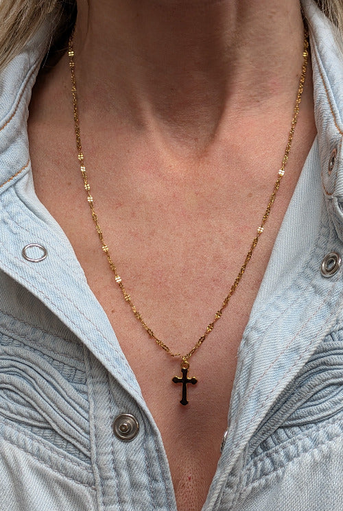 Collier Maille Ovale Fantaisie Lily bordeaux