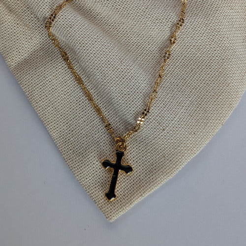 Collier Maille Ovale Fantaisie Lily bordeaux