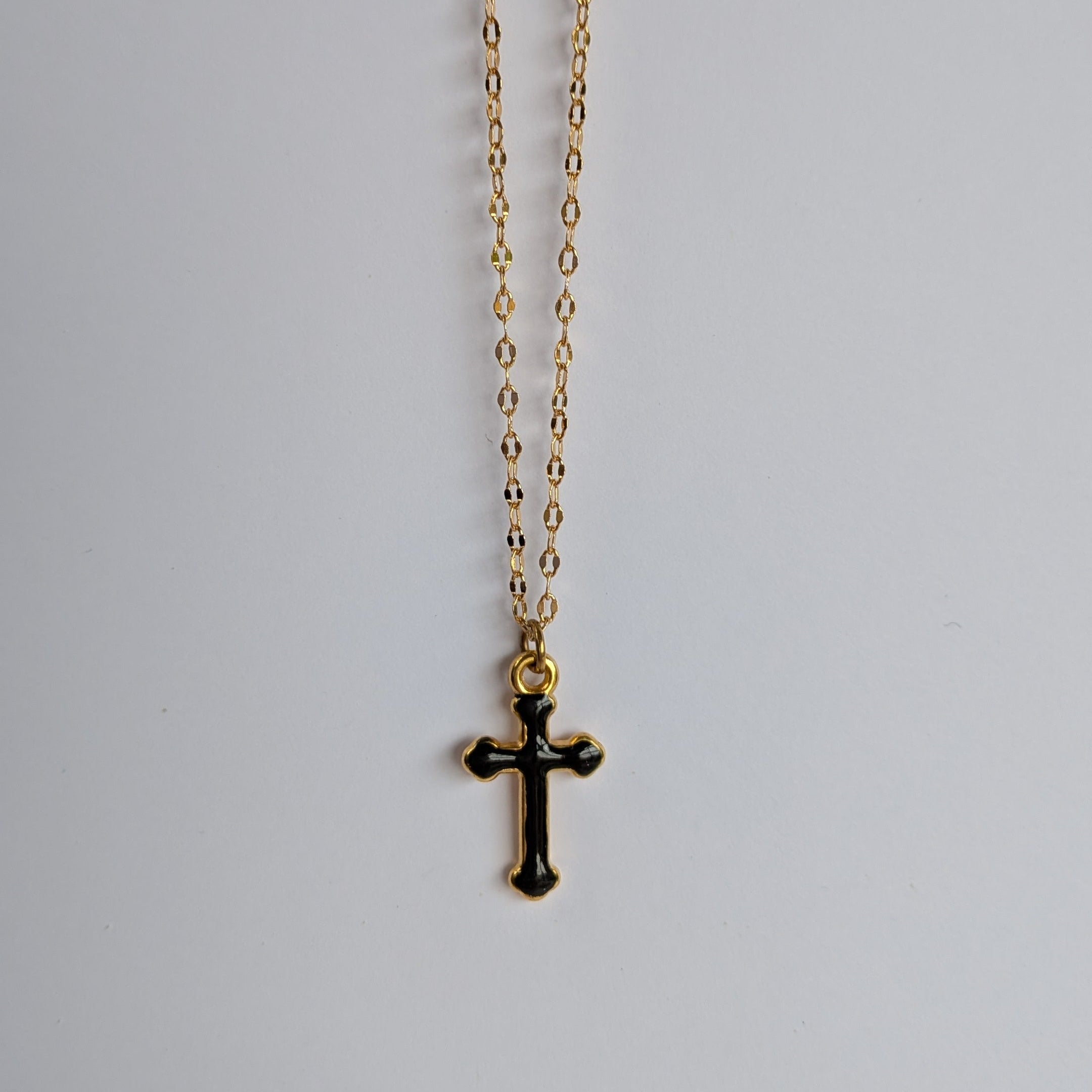 Collier Maille Ovale Fantaisie Lily Noir