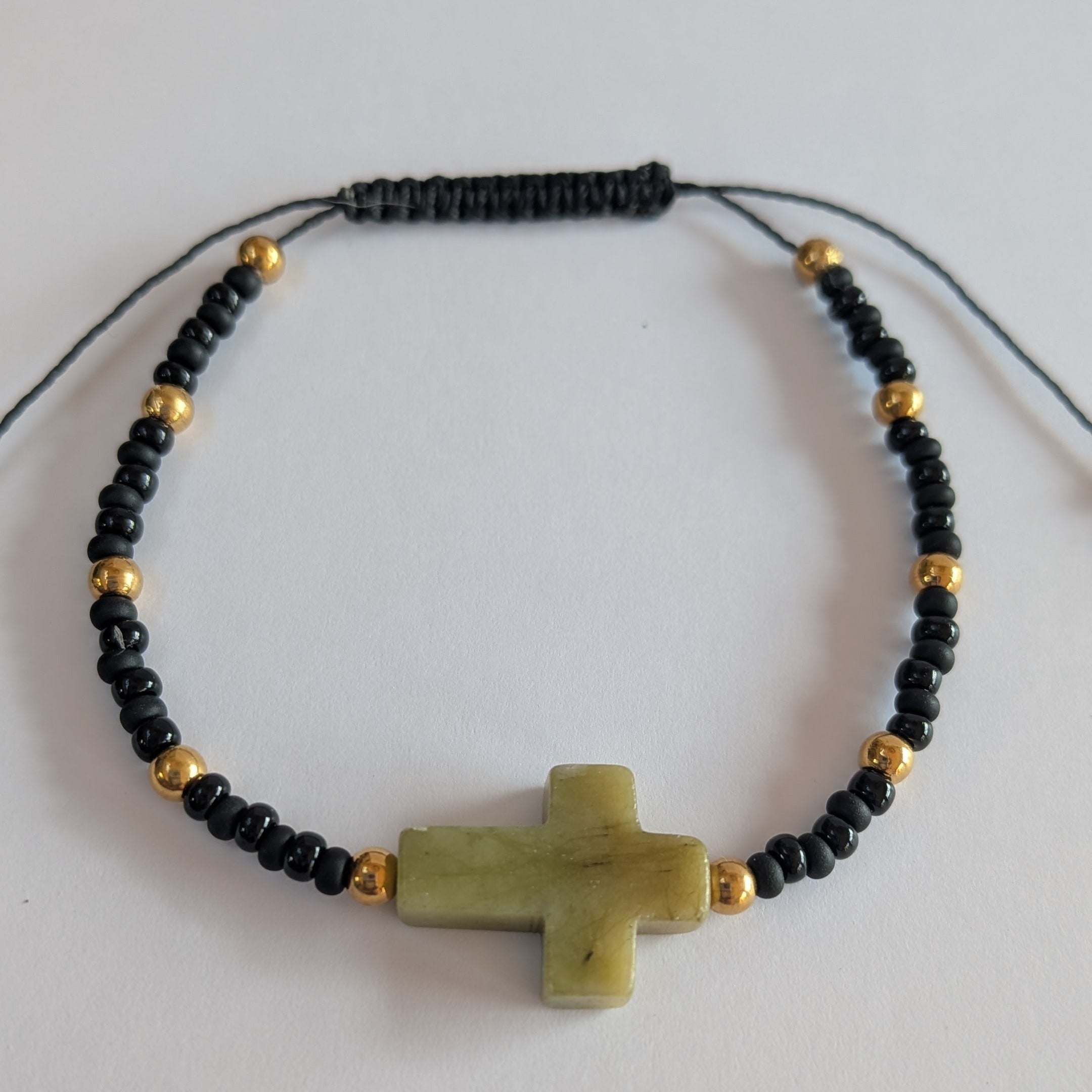 Madonna Noir Doré Croix Verte