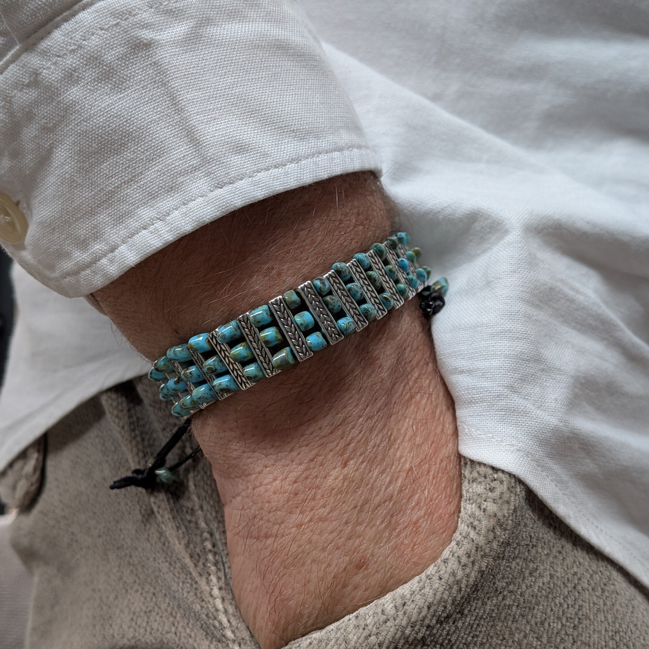 Bracelet Homme Drakk ar turquoise