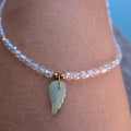 Collier Angel — Aventurine Verte & Acier Doré