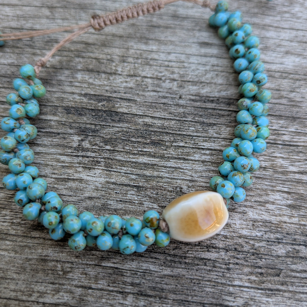 Vorik Turquoise & Beige
