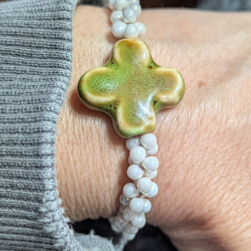 Skadi cross vert et nacré